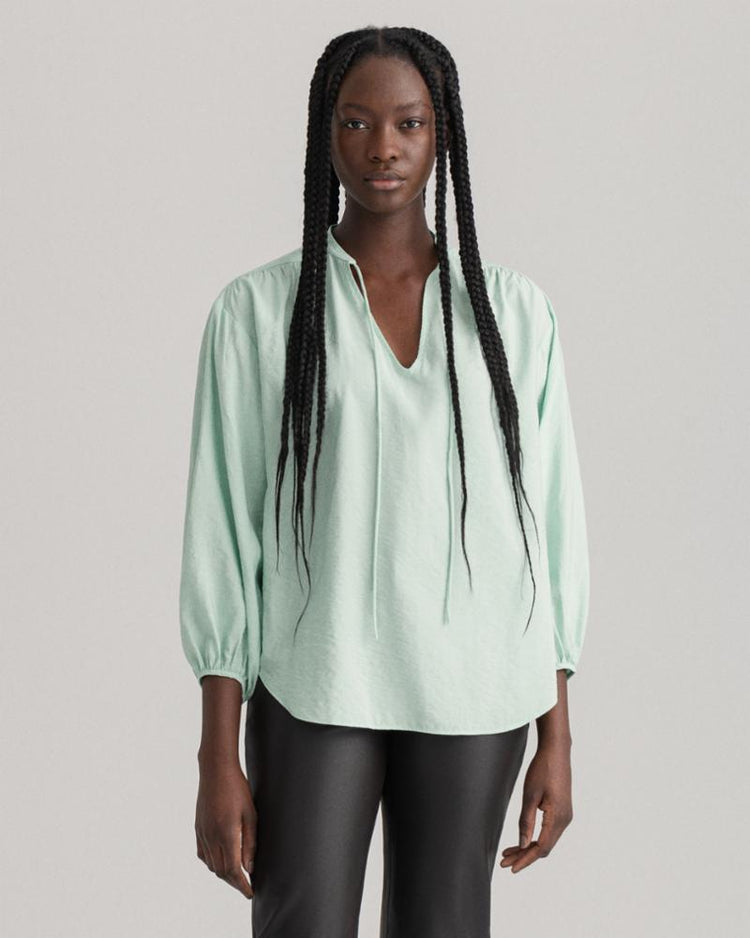Gant Apparel Womens POP OVER BLOUSE 334/PORCELAIN GREEN