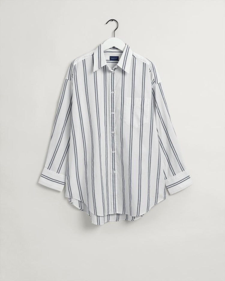 Gant Apparel Womens OS STRIPE SHIRT 409/CLASSIC BLUE