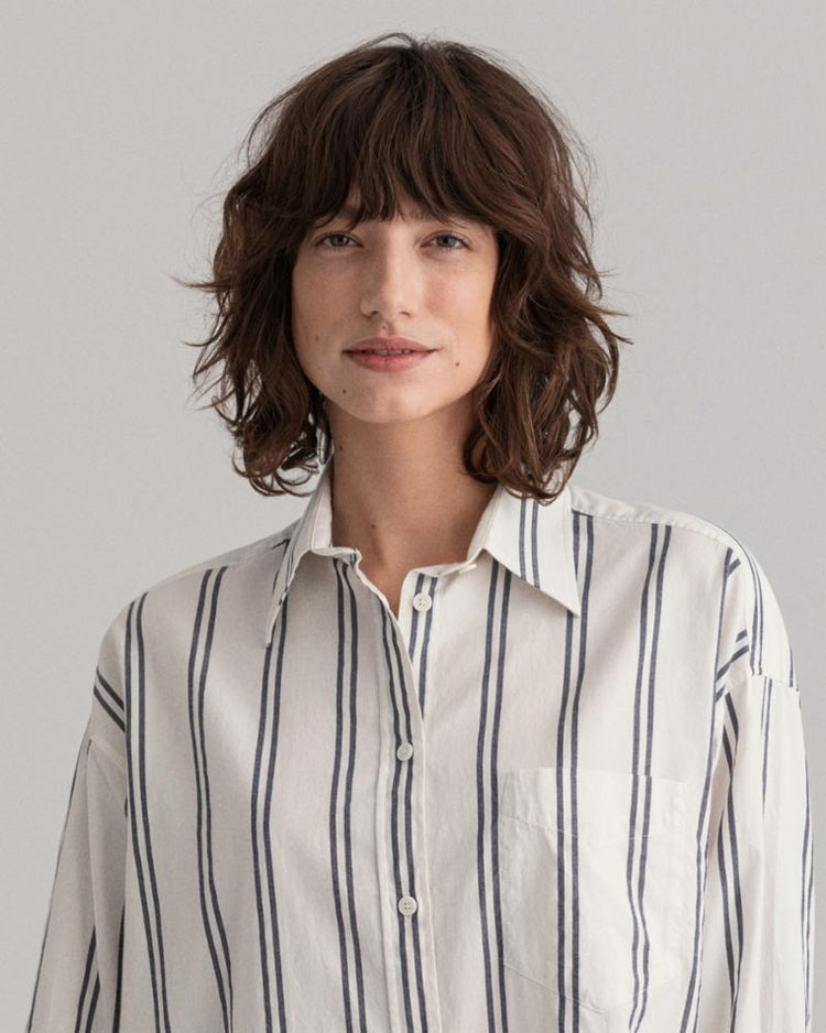 Gant Apparel Womens OS STRIPE SHIRT 409/CLASSIC BLUE