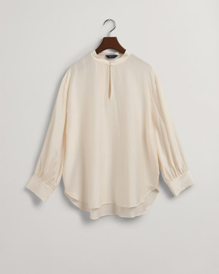 Gant Apparel Womens LYOCELL SILK POP OVER BLOUSE 116/LINEN