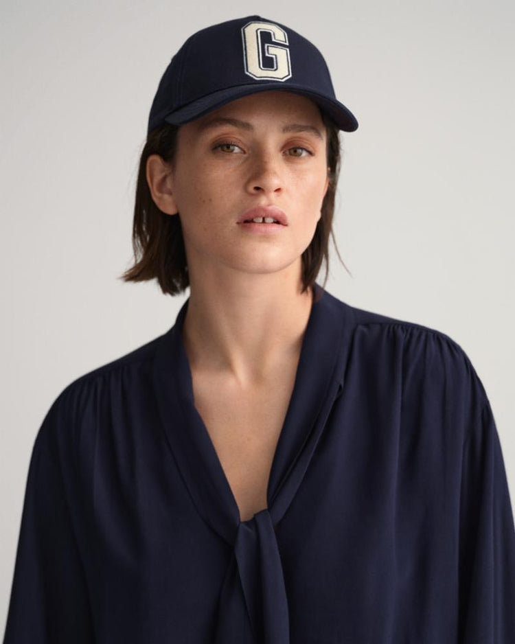 Gant Apparel Womens BOW BLOUSE 433/EVENING BLUE