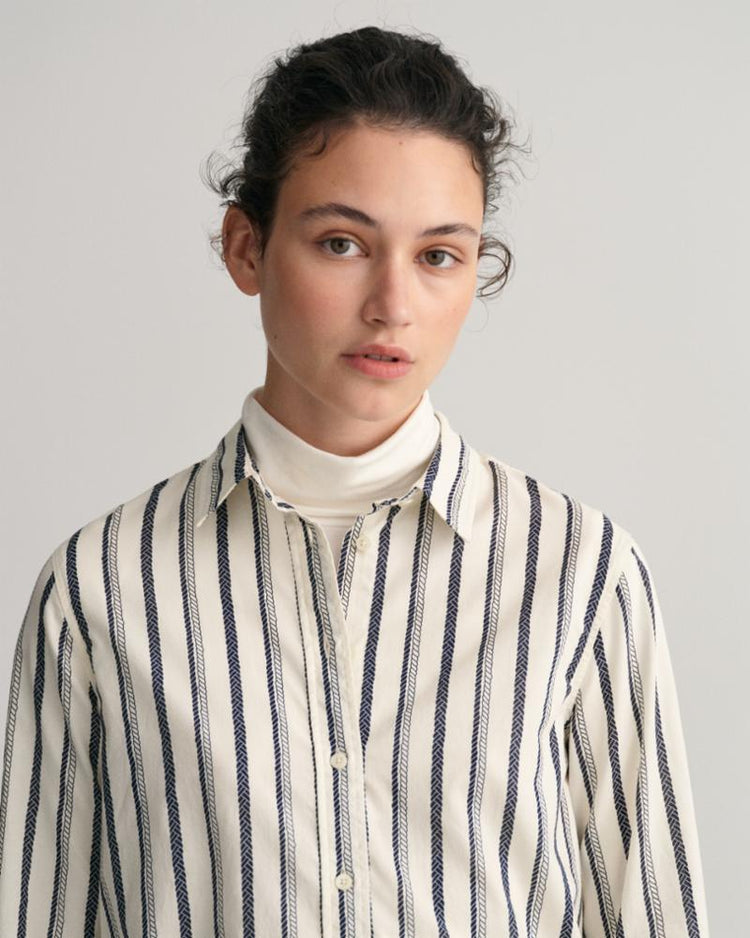 Gant Apparel Womens REG ROPE PRINT COT VOILE 433/EVENING BLUE