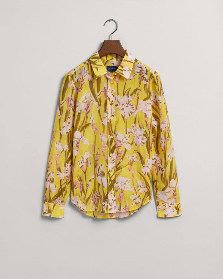 Gant Apparel Womens REG IRIS PRINT COT SILK SHIRT 723/CANARY YELLOW