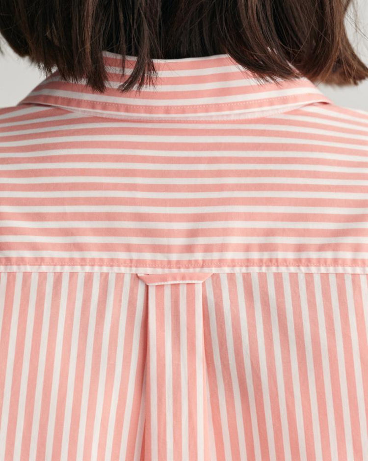 Gant Apparel Womens REG POPLIN STRIPED SHIRT 624/PEACHY PINK