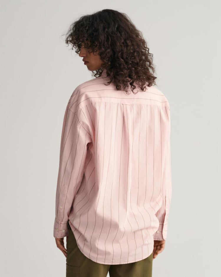 Gant Apparel Womens OS LUXURY OXFORD BD STRIPE SHIRT 670/FADED PINK