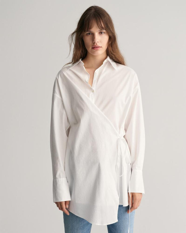 Gant Apparel Womens OS WRAP SHIRT 110/WHITE