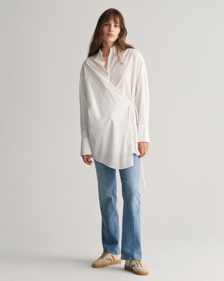Gant Apparel Womens OS WRAP SHIRT 110/WHITE