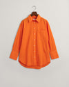 Gant Apparel Womens REL SEERSUCKER STRIPE SHIRT 860/PUMPKIN ORANGE