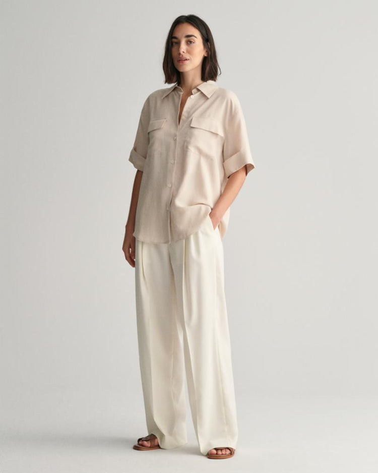 Gant Apparel Womens REL POCKET SS SHIRT 233/SOFT OAT