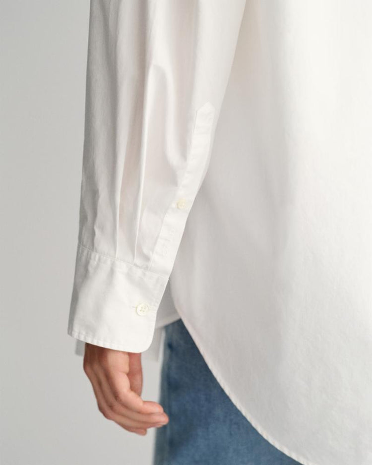 Gant Apparel Womens OS POPLIN SHIRT 110/WHITE