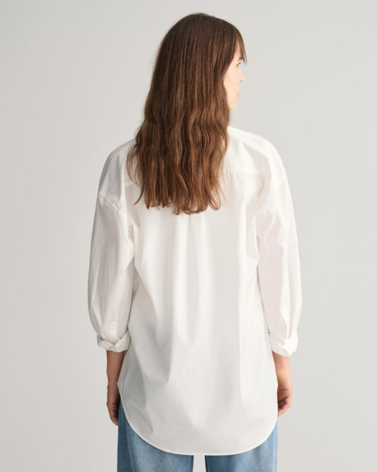 Gant Apparel Womens OS POPLIN SHIRT 110/WHITE