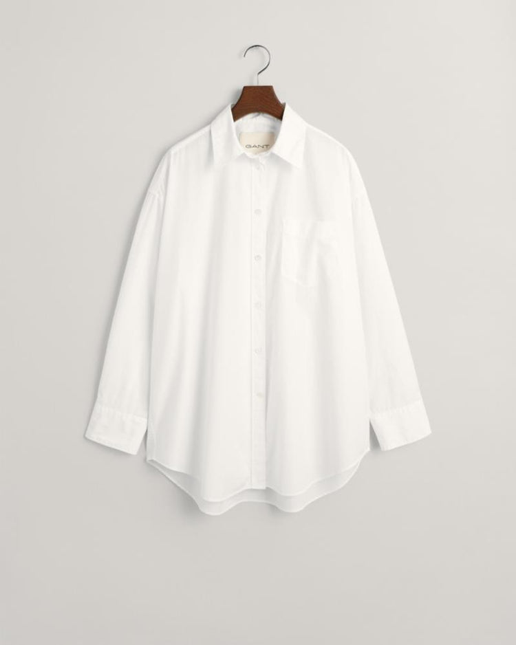 Gant Apparel Womens OS POPLIN SHIRT 110/WHITE