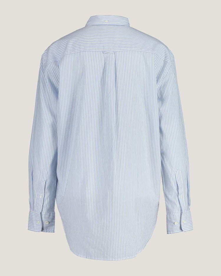 Gant Apparel Womens REL LUXURY OXFORD STRIPE BD SHIRT 420/MUTED BLUE