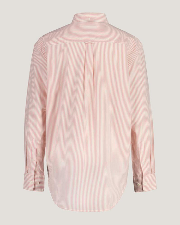Gant Apparel Womens REL LUXURY OXFORD STRIPE BD SHIRT 624/PEACHY PINK