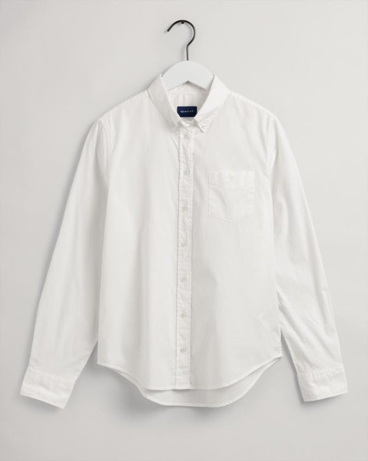 Gant Apparel Womens REGULAR GMT WASHED OXFORD SHIRT 113/EGGSHELL