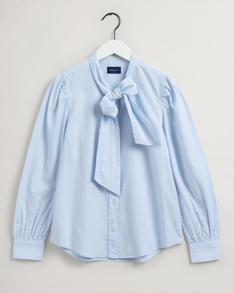 Gant Apparel Womens BOW OXFORD PUFF SHIRT 420/HAMPTONS BLUE