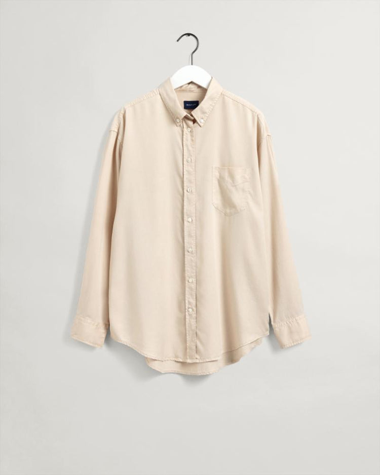 Gant Apparel Womens PP REL LYOCELL SHIRT 221/DESERT BEIGE