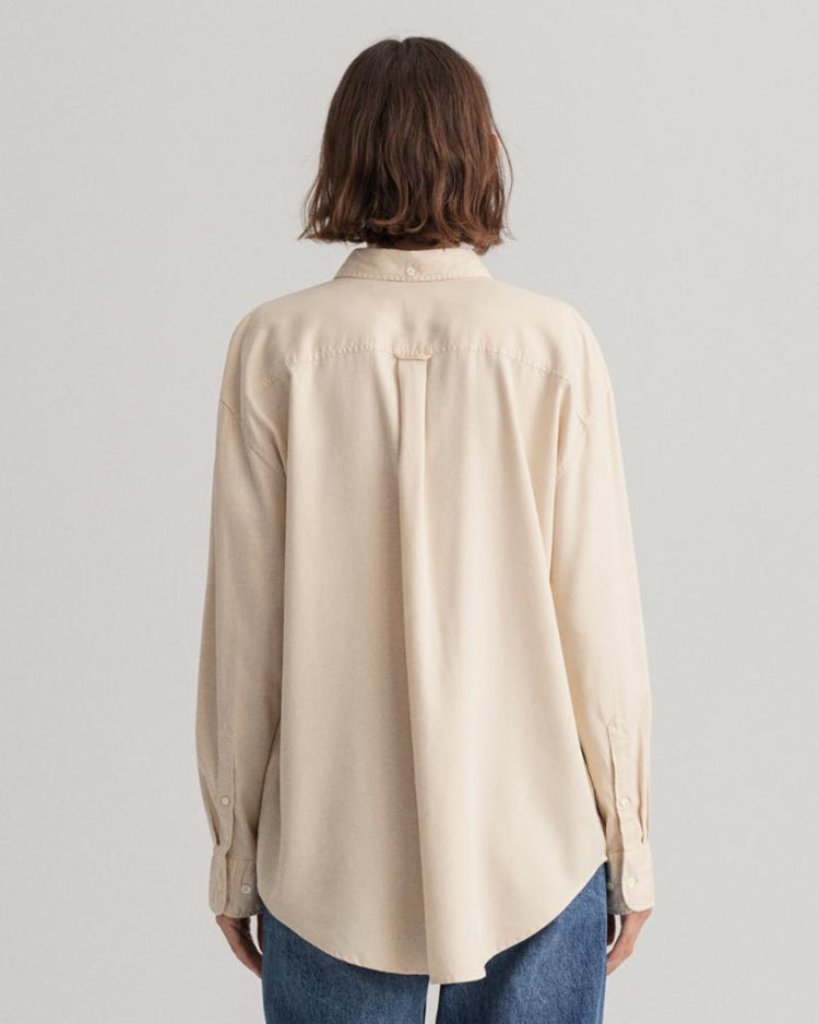 Gant Apparel Womens PP REL LYOCELL SHIRT 221/DESERT BEIGE