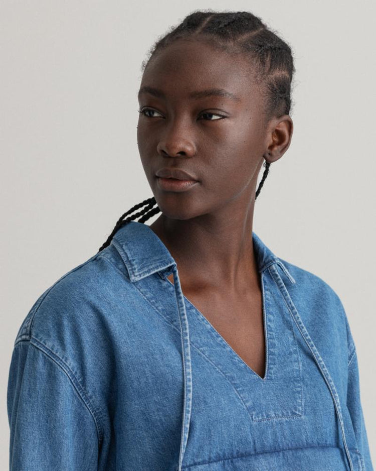 Gant Apparel Womens DENIM POPOVER SHIRT 969/INDIGO