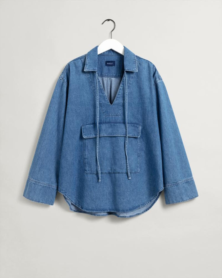 Gant Apparel Womens DENIM POPOVER SHIRT 969/INDIGO