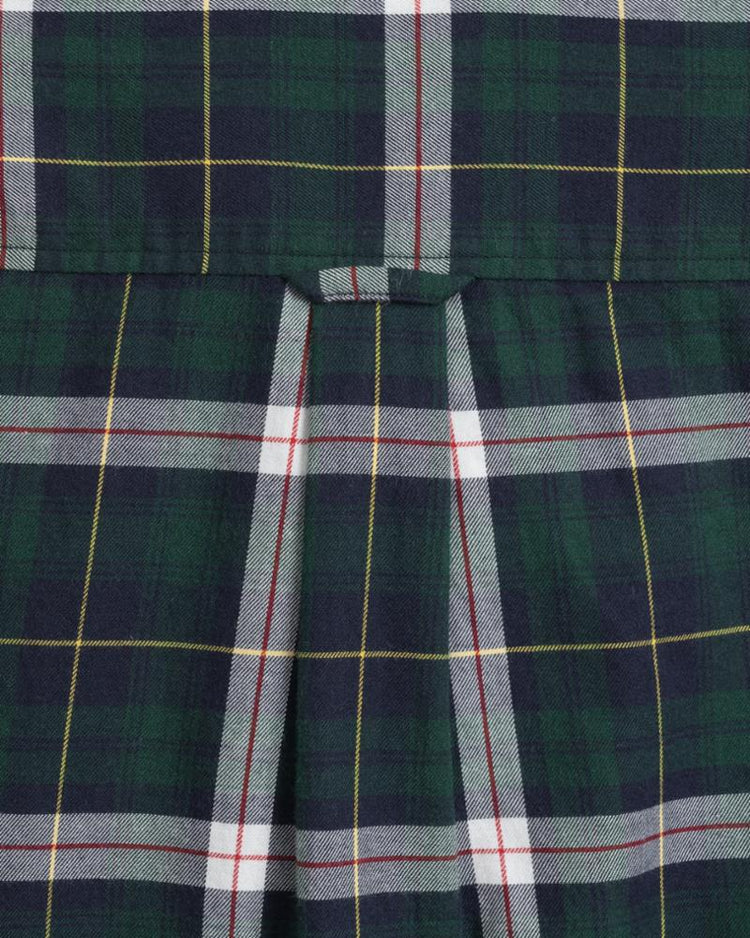 Gant Apparel Womens BOW CHECK PUFF SHIRT 374/TARTAN GREEN