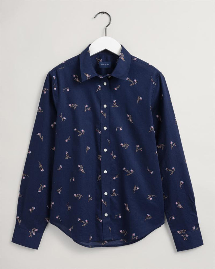 Gant Apparel Womens SMALL FLOWER REGULAR SHIRT 409/CLASSIC BLUE