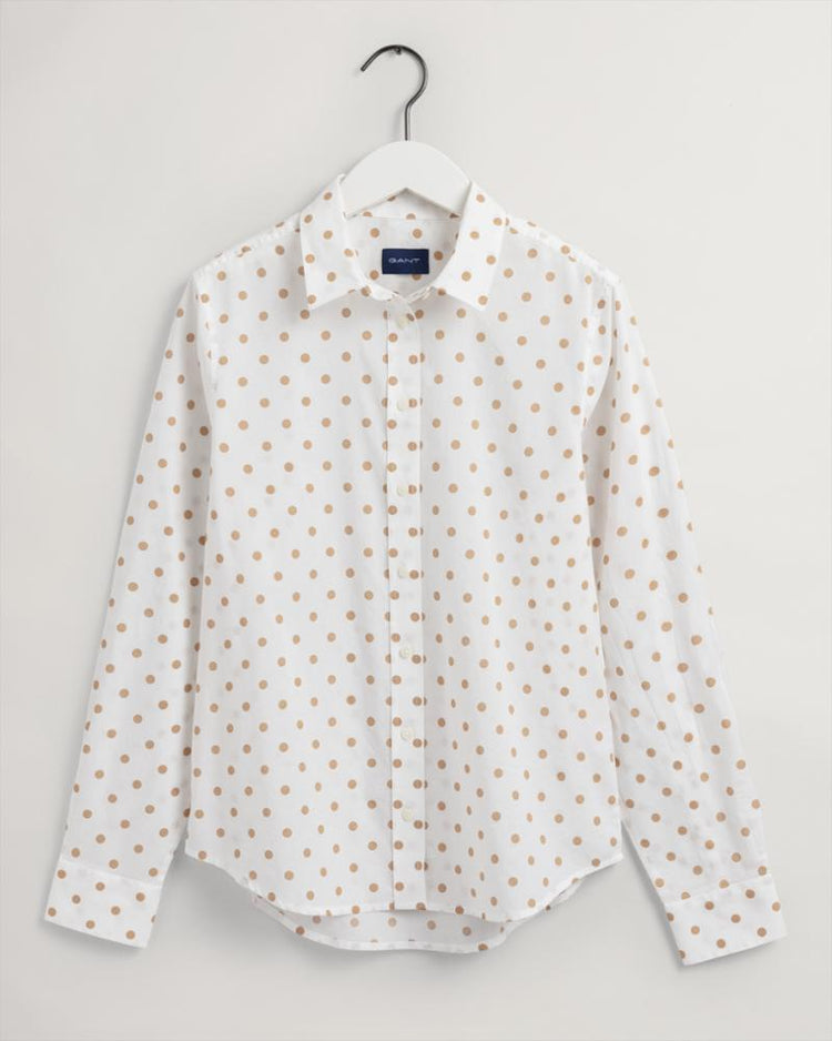 Gant Apparel Womens REG DOT SHIRT 113/EGGSHELL