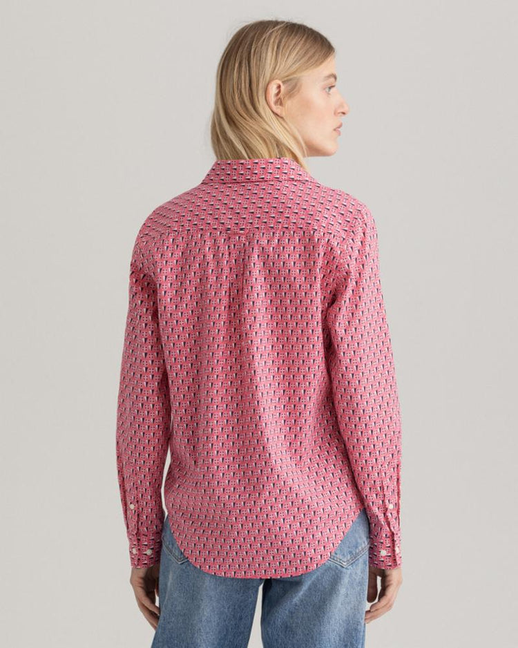 Gant Apparel Womens REG GEOMETRIC SHIRT 665/RAPTURE ROSE