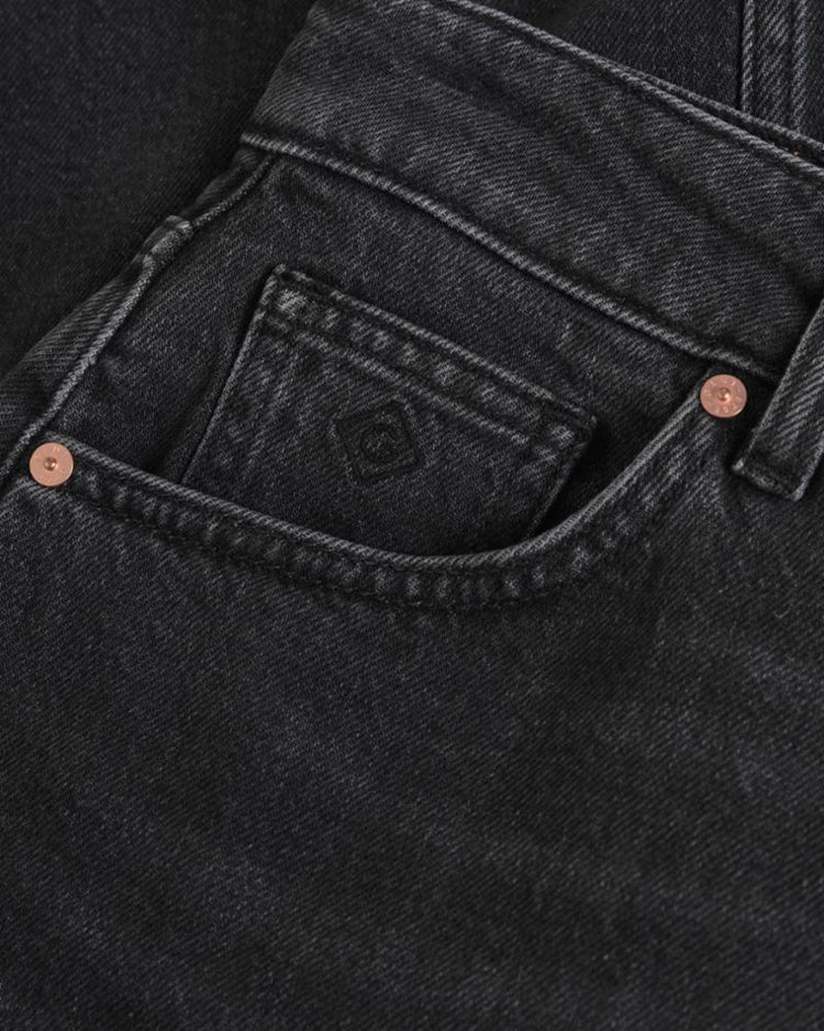 Gant Apparel Womens MIDI DENIM SKIRT WITH SLIT 952/BLACK BROKEN IN