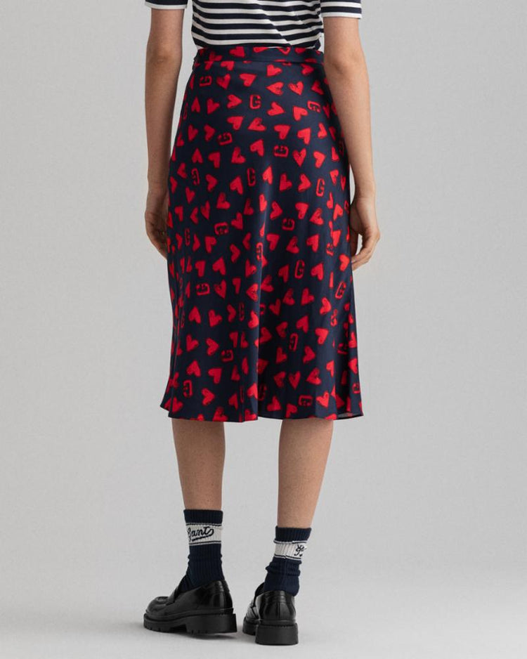 Gant Apparel Womens CV. COLLEGIATE HEART FLUID SKIRT 409/CLASSIC BLUE