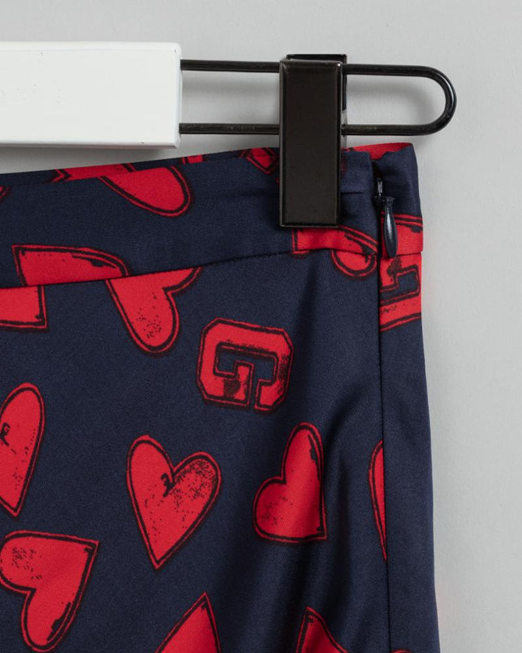 Gant Apparel Womens CV. COLLEGIATE HEART FLUID SKIRT 409/CLASSIC BLUE