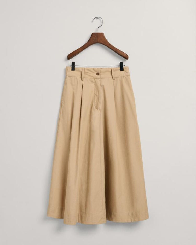Gant Apparel Womens LONG CHINO SKIRT 248/DARK KHAKI
