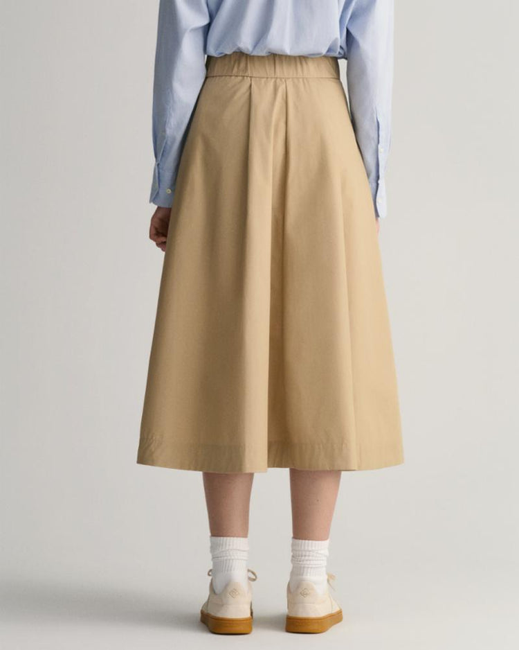 Gant Apparel Womens LONG CHINO SKIRT 248/DARK KHAKI