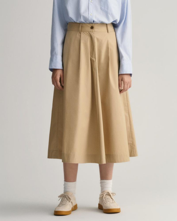 Gant Apparel Womens LONG CHINO SKIRT 248/DARK KHAKI