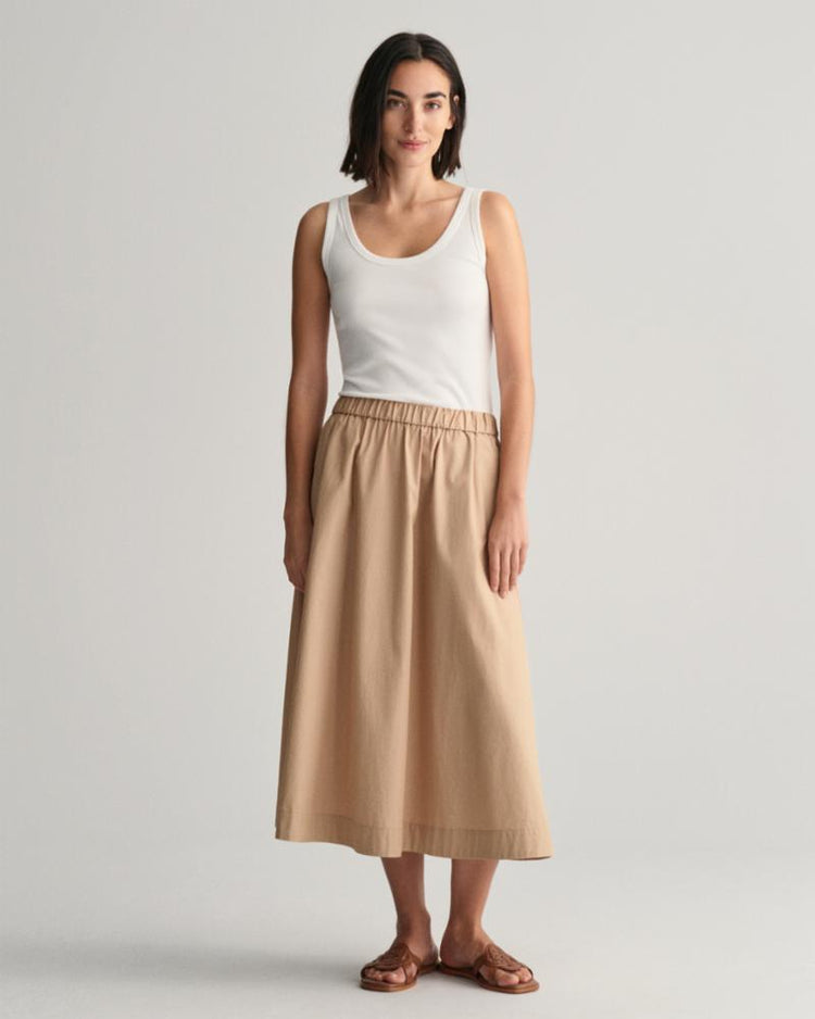 Gant Apparel Womens LIGHTWEIGHT CHINO SKIRT 248/DARK KHAKI