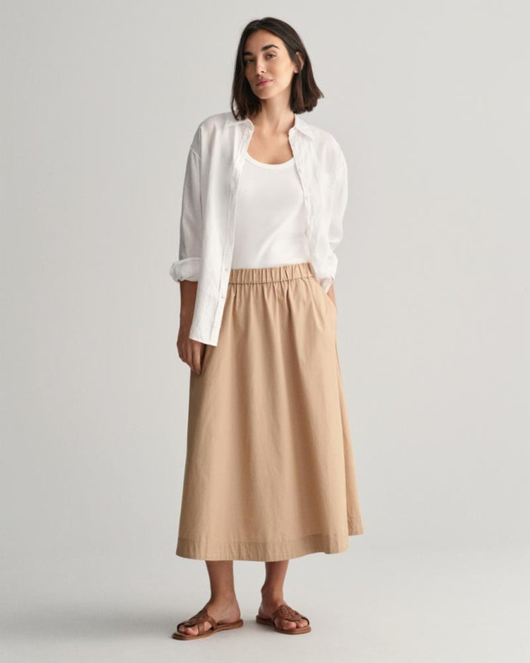 Gant Apparel Womens LIGHTWEIGHT CHINO SKIRT 248/DARK KHAKI