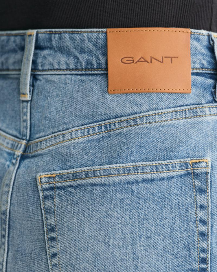 Gant Apparel Womens REG DENIM SKIRT 981/SEMI LIGHT BLUE WORN