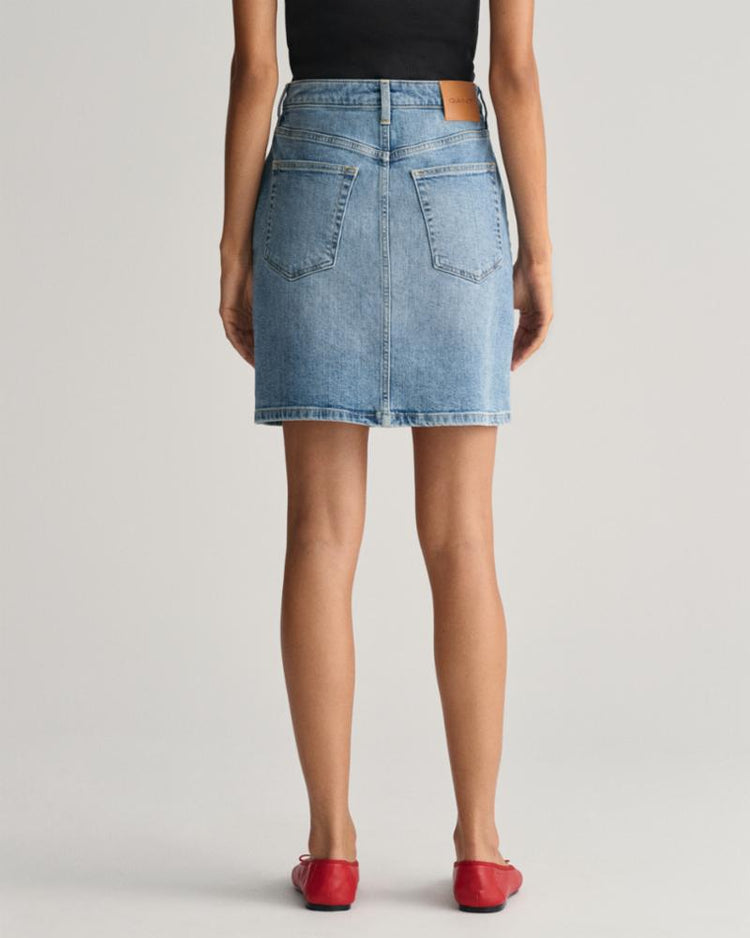 Gant Apparel Womens REG DENIM SKIRT 981/SEMI LIGHT BLUE WORN