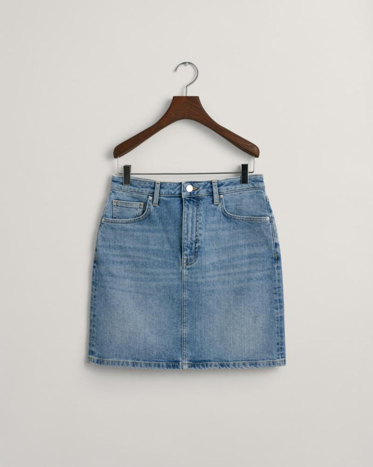 Gant Apparel Womens REG DENIM SKIRT 981/SEMI LIGHT BLUE WORN