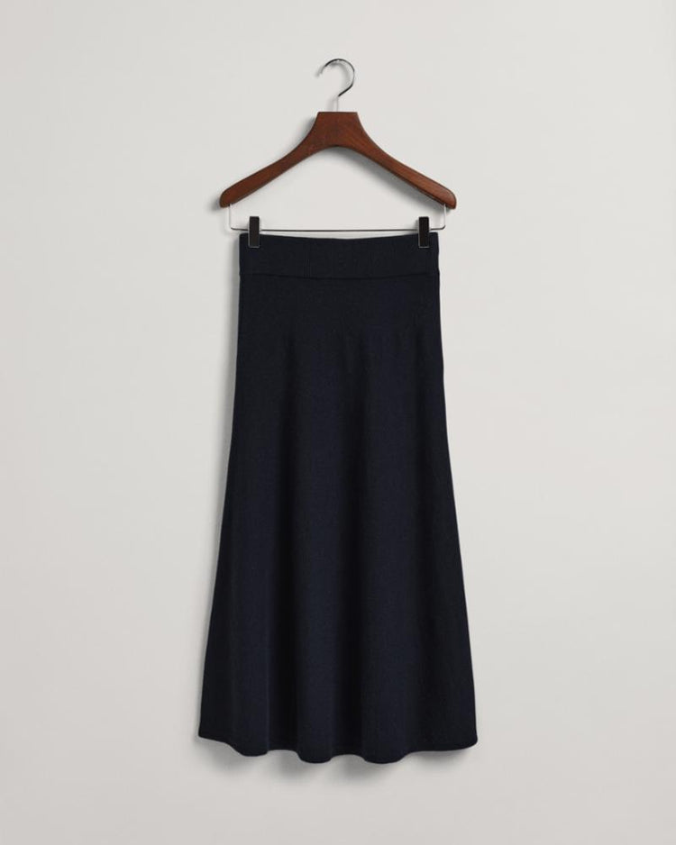Gant Apparel Womens SUPERFINE LAMBSWOOL SKIRT 433/EVENING BLUE