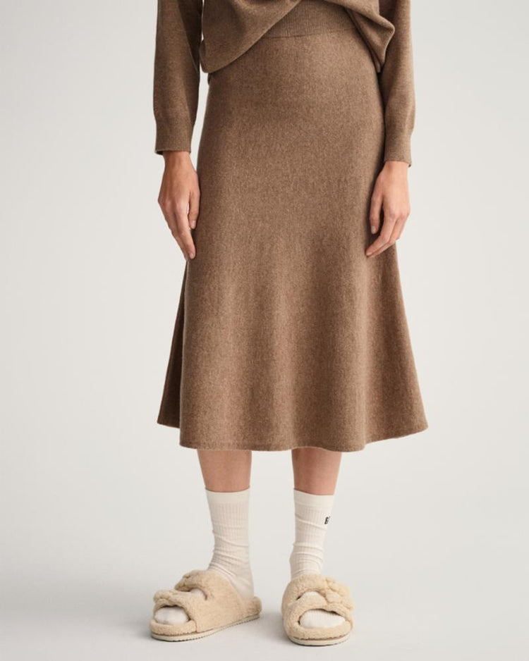 Gant Apparel Womens SUPERFINE LAMBSWOOL SKIRT 247/MOLE BROWN
