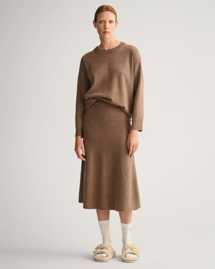 Gant Apparel Womens SUPERFINE LAMBSWOOL SKIRT 247/MOLE BROWN