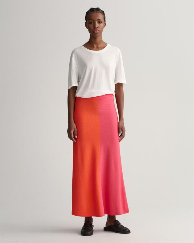 Gant Apparel Womens COLOR BLOCKED KNIT SKIRT 635/MAGENTA PINK