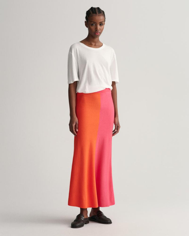 Gant Apparel Womens COLOR BLOCKED KNIT SKIRT 635/MAGENTA PINK
