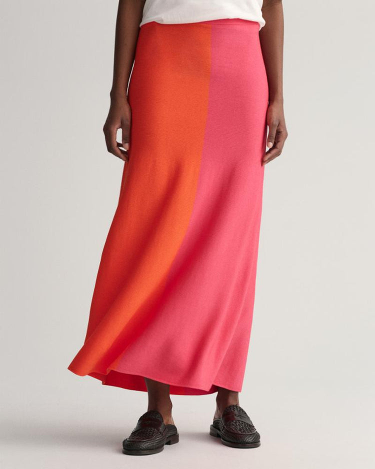 Gant Apparel Womens COLOR BLOCKED KNIT SKIRT 635/MAGENTA PINK