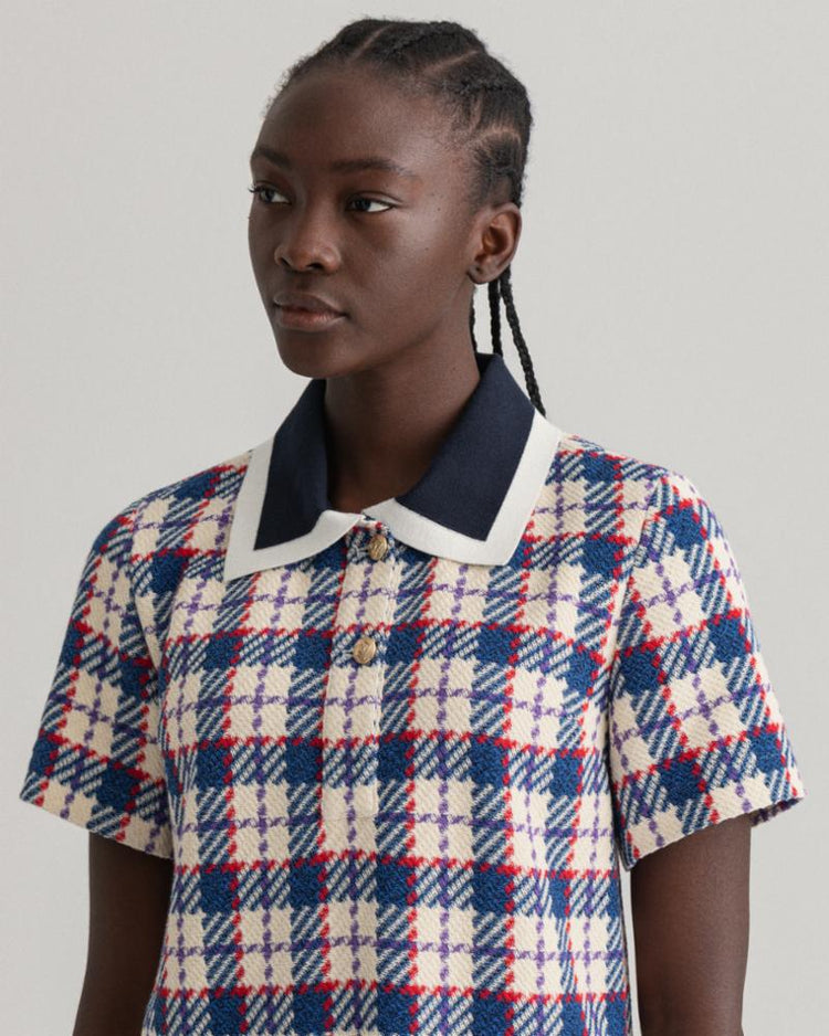 Gant Apparel Womens TWEED RUGGER DRESS 433/EVENING BLUE