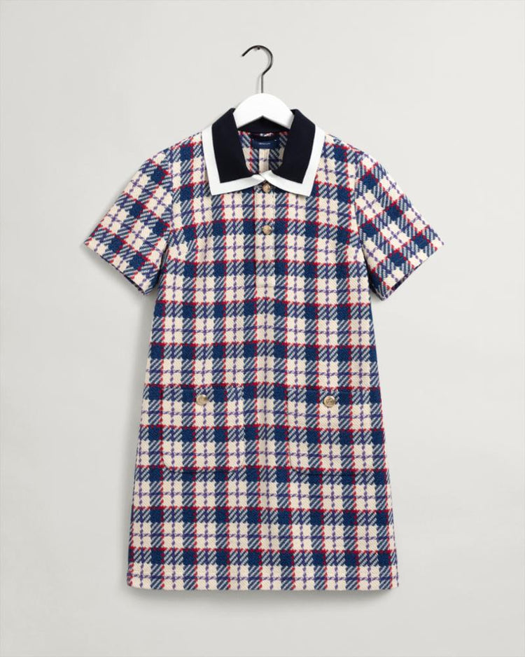 Gant Apparel Womens TWEED RUGGER DRESS 433/EVENING BLUE