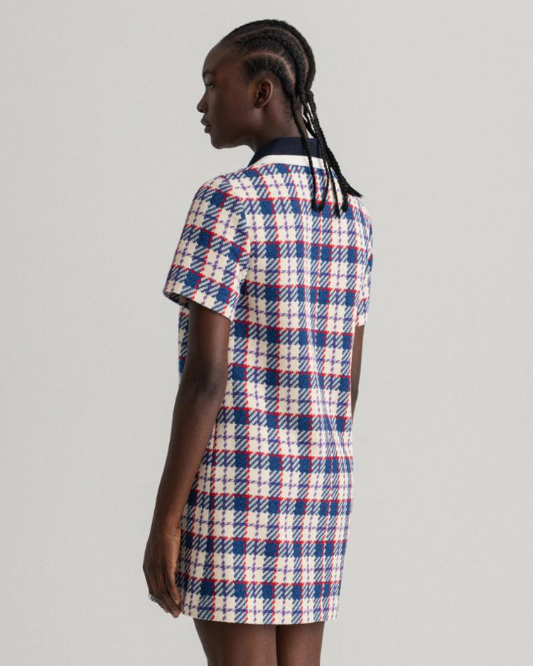 Gant Apparel Womens TWEED RUGGER DRESS 433/EVENING BLUE