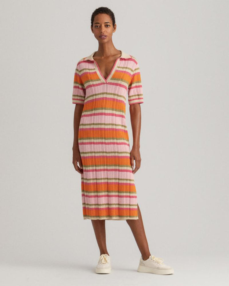 Gant Apparel Womens STRUCTURE STRIPE RUGGER DRESS 105/MULTICOLOR