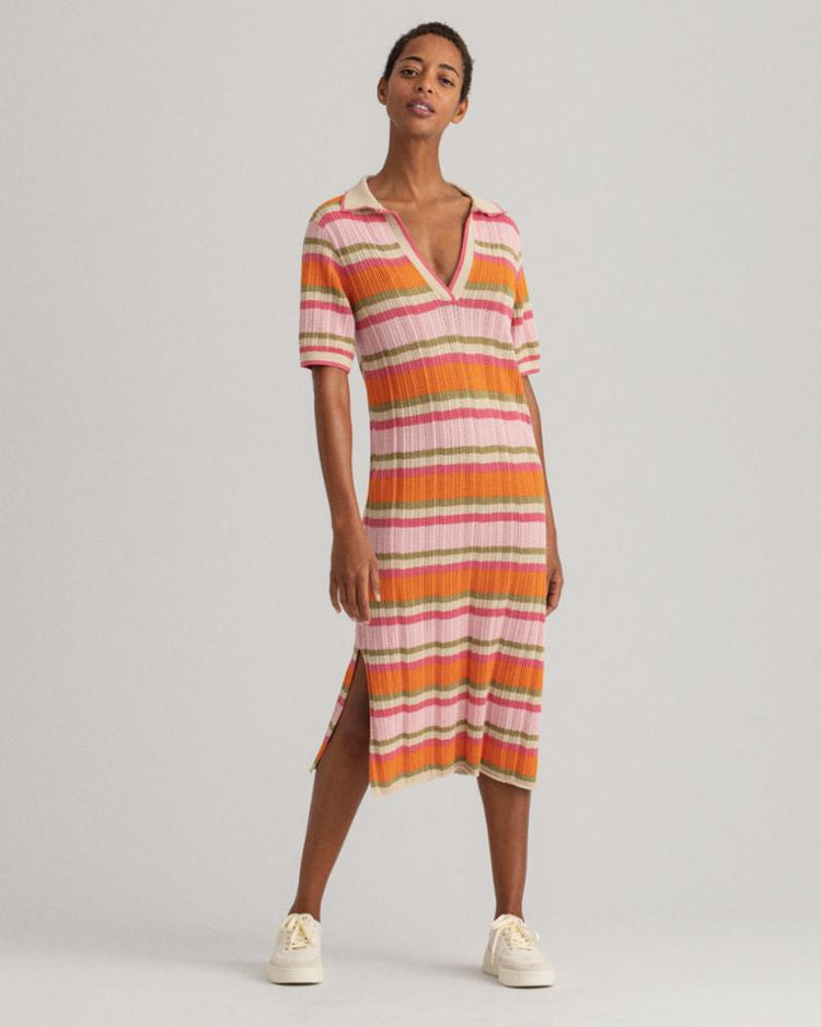 Gant Apparel Womens STRUCTURE STRIPE RUGGER DRESS 105/MULTICOLOR